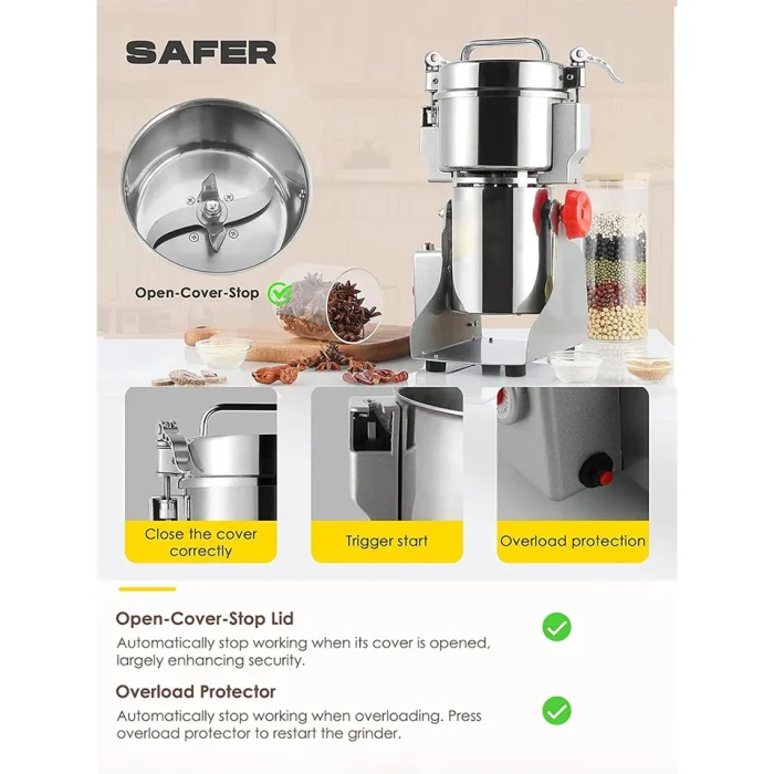 800A Electric Grain Mill Grinder (2)